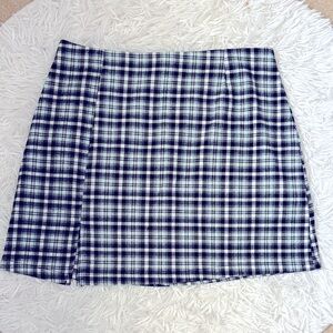 Art Class Blue and White Acadamia Plaid Skirt Clueless
